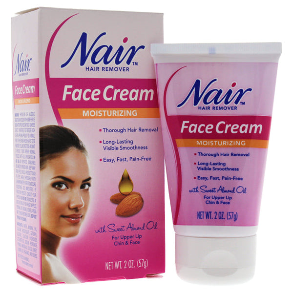 Nair Moisturizing Face Cream For Upper Lip Chin And Face Hair Removal by Nair for Women - 2 oz Cream