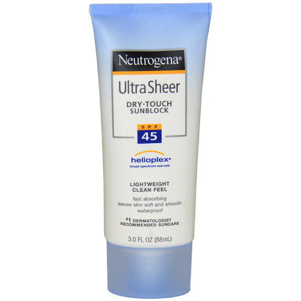 Neutrogena Ultra Sheer Dry Touch Sunblock SPF 45 by Neutrogena for Women - 3 oz Sunblock