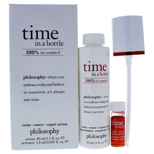 Philosophy Time In a Bottle Daily Age-Defying Serum by Philosophy for Women - 2 Pc 1.3oz Serum, 2.8ml High-Potency Vitamin C Activador