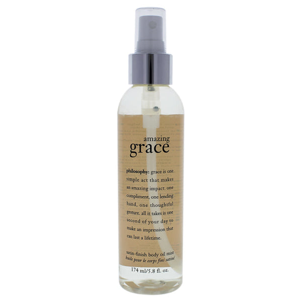 Philosophy Amazing Grace Satin-finish Body Oil Mist by Philosophy for Women - 5.8 oz Body Spray
