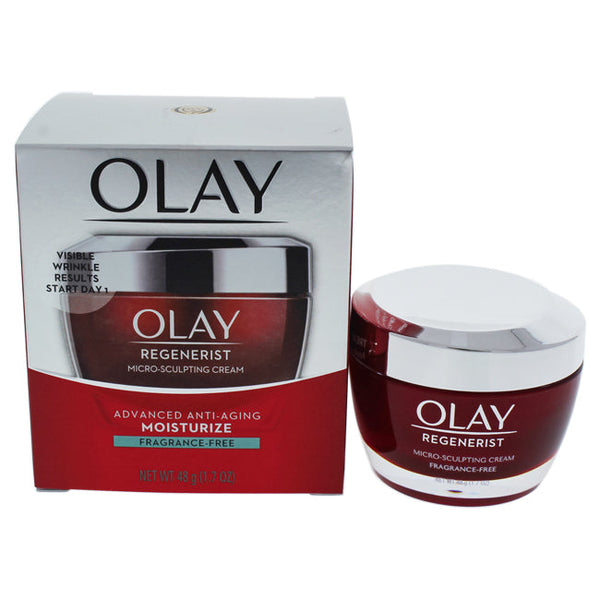 Olay Regenerist Advanced Anti-Aging Micro-Sculpting Cream Fragrance-Free by Olay for Women - 1.7 oz Cream