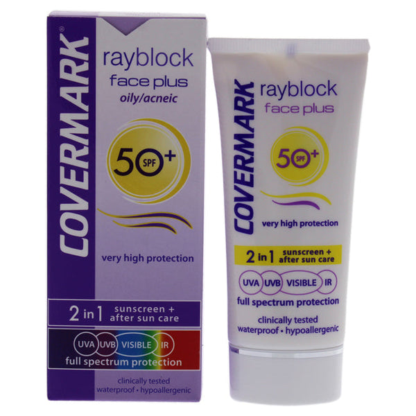 Covermark Rayblock Face Plus 2-in-1 Sunscreen Waterproof SPF50-Oily Skin by Covermark for Women - 1.69 oz Sunscreen