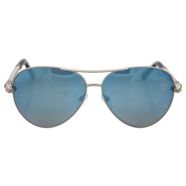 Roberto Cavalli Roberto Cavalli RC976S Syrma 16X - Shiny Palladium/Blue Mirror by Roberto Cavalli for Women - 61-12-135 mm Sunglasses