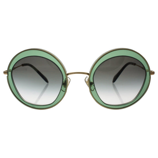 Miu Miu Miu Miu MU 50Q TWN-1E0 - Transparent Green/Green Gradient by Miu Miu for Women - 52-27-140 mm Sunglasses