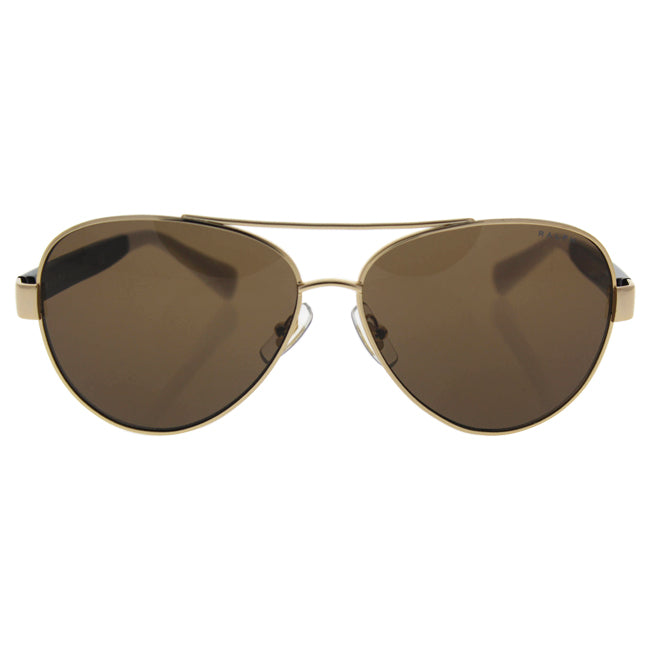 Ralph Lauren Ralph Lauren RA4114 313373 - Gold-Black/Dark Brown Solid by Ralph Lauren for Women - 58-13-135 mm Sunglasses