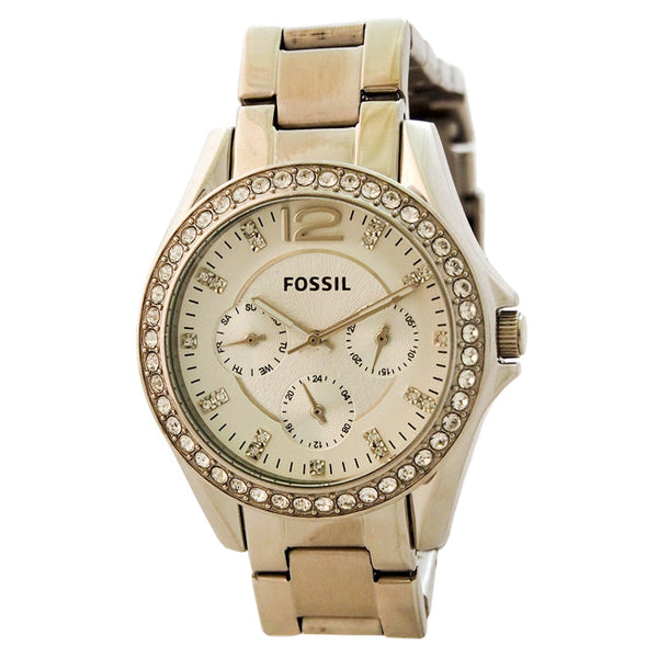 Fossil ES3202P Riley Multifunction Stainless Steel Watch by Fossil for Women - 1 Pc Watch