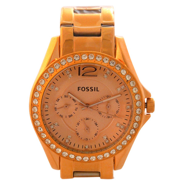 Fossil ES2811P Riley Multifunction Rose-Tone Stainless Steel Watch by Fossil for Women - 1 Pc Watch