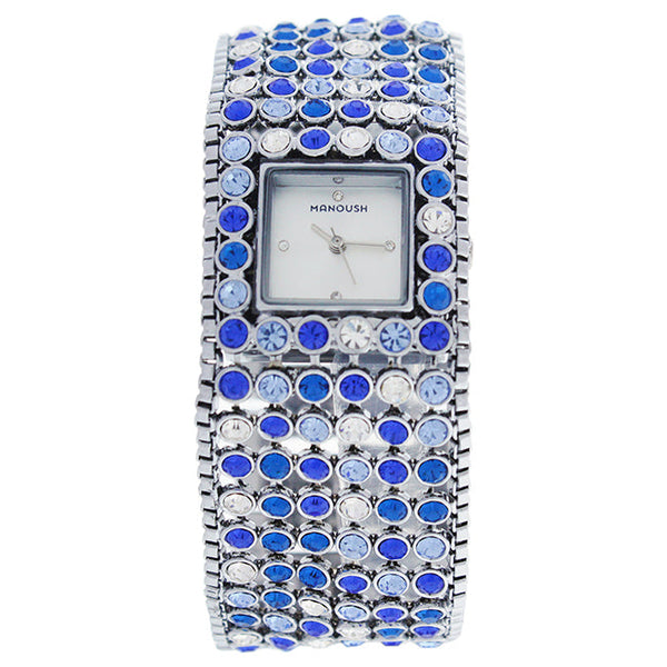 Manoush MSHMAB Marilyn - Silver/Blue Stainless Steel Bracelet Watch by Manoush for Women - 1 Pc Watch