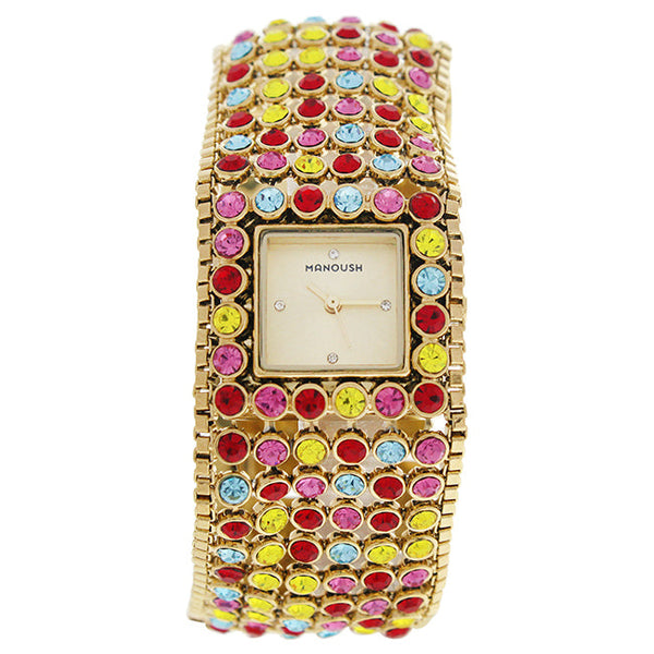 Manoush MSHMAR Marilyn - Gold/Multicolor Stainless Steel Bracelet Watch by Manoush for Women - 1 Pc Watch