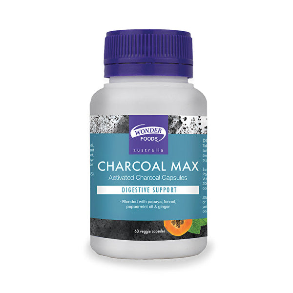 Wonder Foods Charcoal Max (Activated Charcoal) 60vc