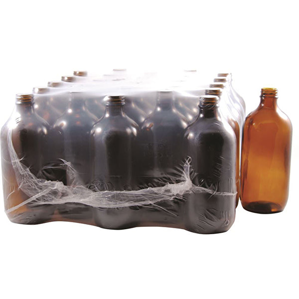 Dispensary & Clinic Items Bottle Glass Amber (28mm neck diameter) x 25 Tray 500ml