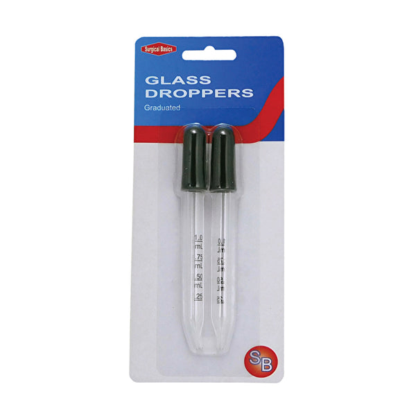 Dispensary & Clinic Items Medicine Dropper Glass (0.25- 1.0ml) x 2 Pack