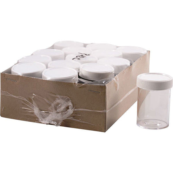 Dispensary & Clinic Items Vial Plastic 12 Dram Screw Cap 14 Pack