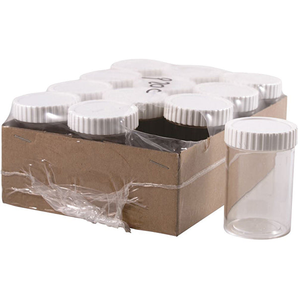 Dispensary & Clinic Items Vial Plastic 20 Dram Screw Cap 12 Pack