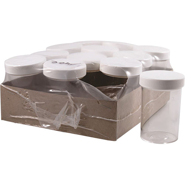 Dispensary & Clinic Items Vial Plastic 40 Dram Screw Cap 12 Pack