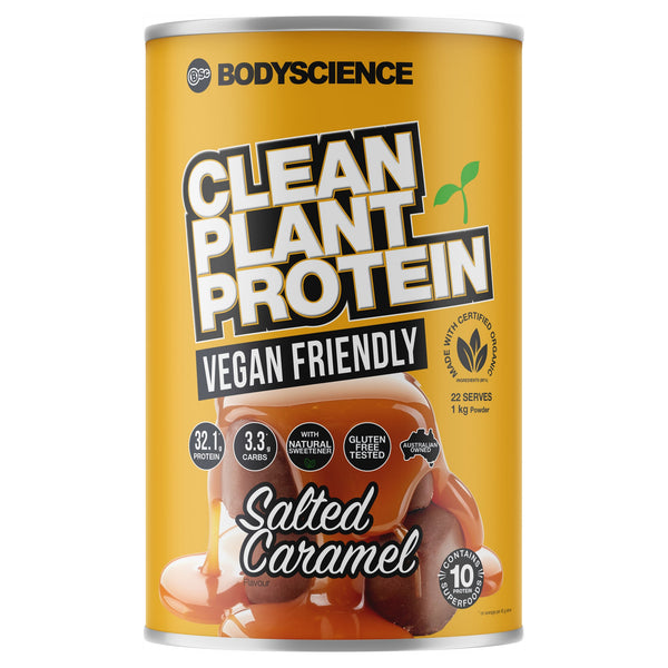 Body Science Clean Plant Protein 1kg Salted Caramel