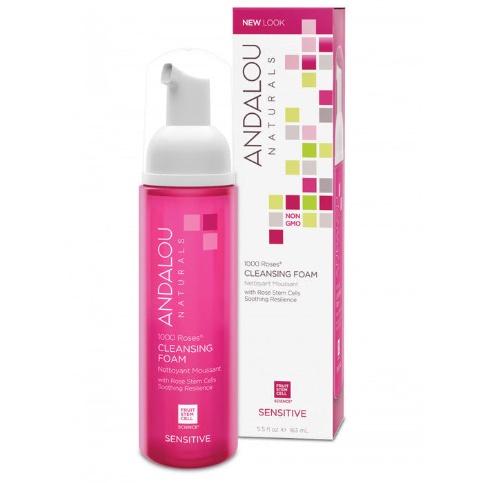 Andalou Naturals 1000 Roses Sensitive Cleansing Foam 163ml