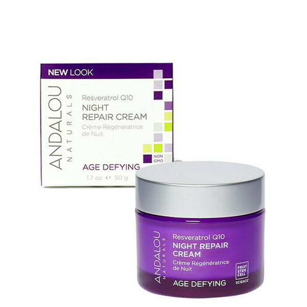 Andalou Naturals Age Defying Resveratrol Q10 Night Repair Cream 50g