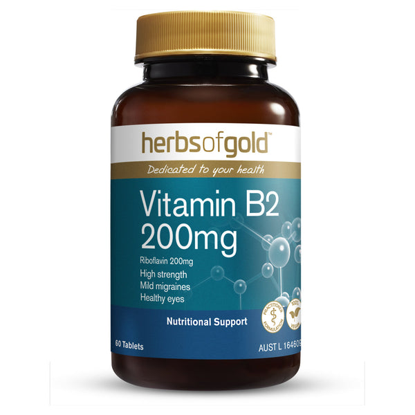 Herbs of Gold Vitamin B2 200mg 60 Tablets